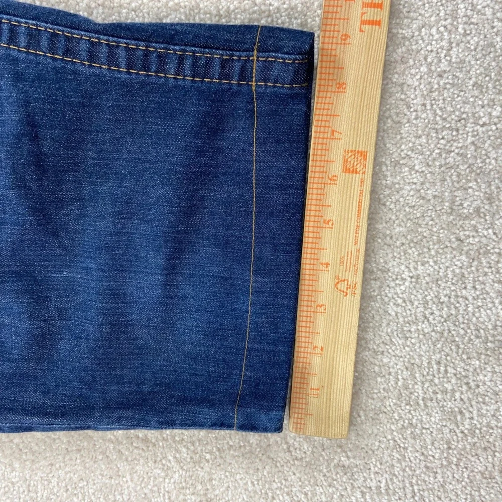 True Religion Denim Shorts Mens 34 (Fits 36) Blue Contrast Stitch Made in USA